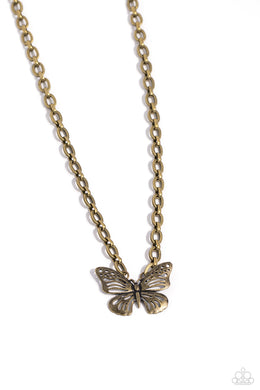 Midair Monochromatic - Brass Necklace