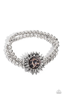 Sunflower Serenity - Black Bracelet