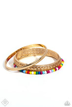 Load image into Gallery viewer, Multicolored Medley - Gold Set of Bracelets