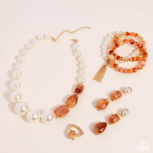 Load image into Gallery viewer, Marbled Mirage - Orange Set of Bracelets