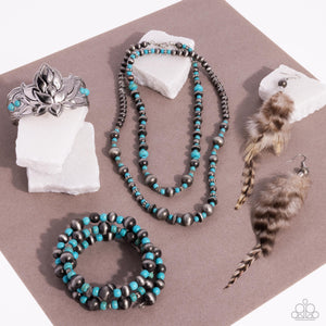 Desert Drill - Blue Cuff Bracelet