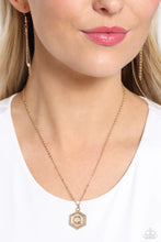 Load image into Gallery viewer, Emblematic Elegance - Q - Gold Necklace