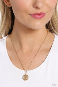 Emblematic Elegance - Z - Gold Necklace
