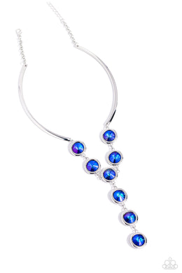 Cheers to Confidence - Blue Necklace