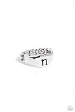 Load image into Gallery viewer, Monogram Memento - N - Silver Ring