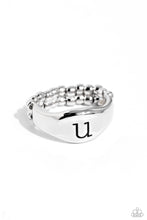 Load image into Gallery viewer, Monogram Memento - U - Silver Ring