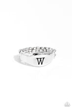 Load image into Gallery viewer, Monogram Memento - W - Silver Ring