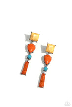 Load image into Gallery viewer, Saharan Sabbatical - Orange Post Earrings