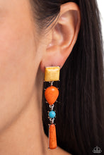 Load image into Gallery viewer, Saharan Sabbatical - Orange Post Earrings