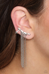 Fault Line Fringe - White Earrings