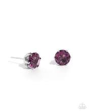 Load image into Gallery viewer, Breathtaking Birthstone - 02 - February - Purple Post Earrings