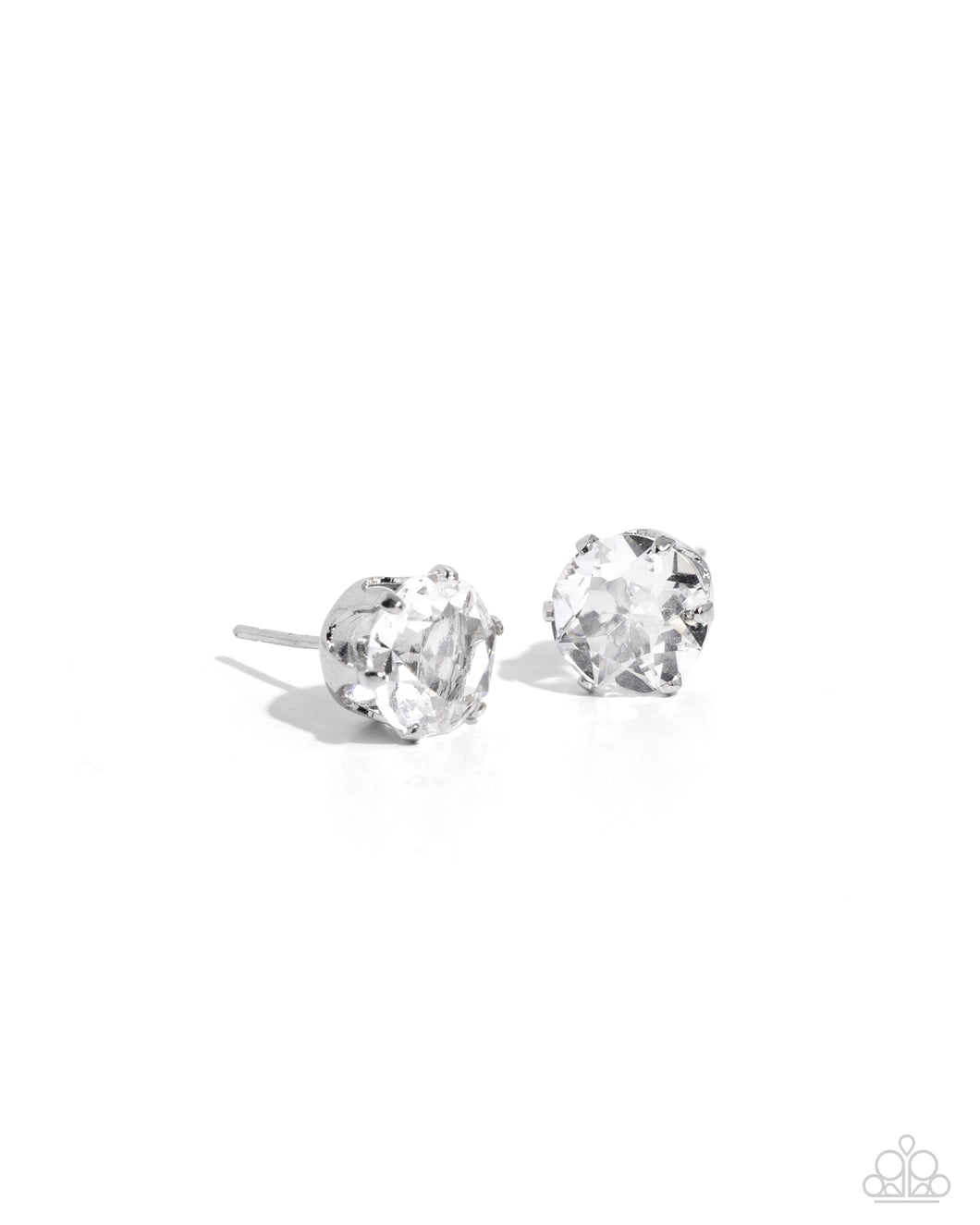 Breathtaking Birthstone - 04 - April - White Post Earrings
