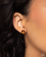 Load image into Gallery viewer, Breathtaking Birthstone - 11 - November - Orange Post Earrings