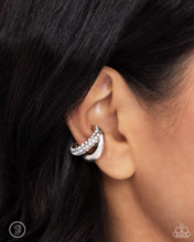 Load image into Gallery viewer, Sizzling Spotlight - White Cuff Earrings