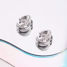 Load image into Gallery viewer, Sizzling Spotlight - White Cuff Earrings