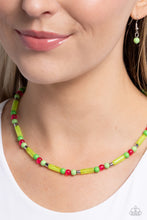Load image into Gallery viewer, Beaded Beginner - Green Necklace