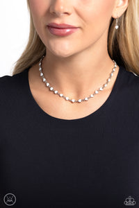 Dancing Dalliance - White Choker Necklace