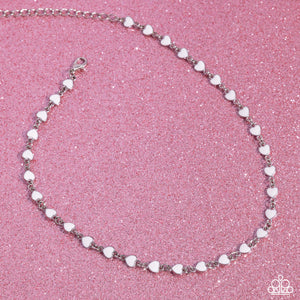 Dancing Dalliance - White Choker Necklace