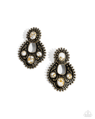 Handcrafted Horseshoe - Brass Earrings