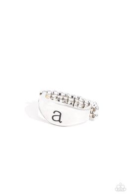 Monogram Memento - A - Silver Ring