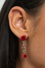 Load image into Gallery viewer, Led by the ROSE - Red Post Earrings