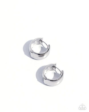 Signature Sheen - Silver Hinge Hoop Earrings