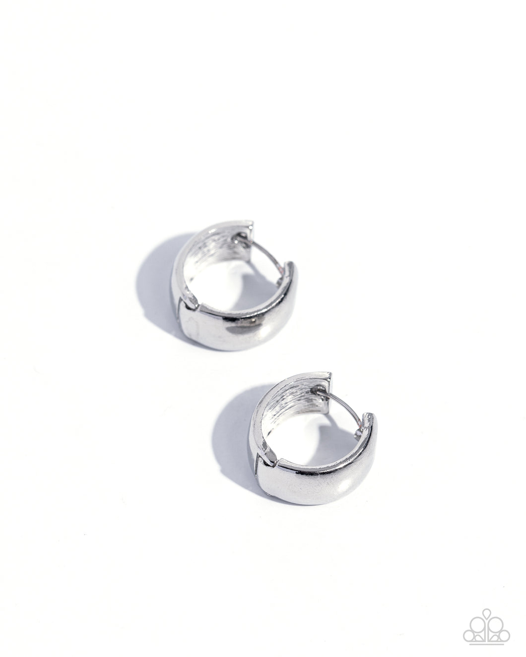 Signature Sheen - Silver Hinge Hoop Earrings