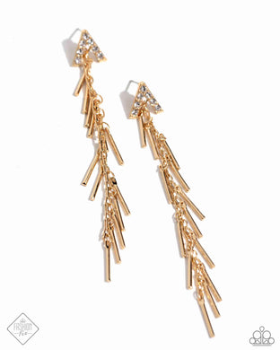 Linear Landmark - Gold Post Earrings