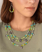 Load image into Gallery viewer, Piquant Pattern - Green Necklace
