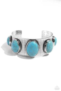 Earthy Echo - Blue Cuff Bracelet