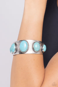 Earthy Echo - Blue Cuff Bracelet