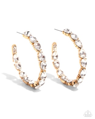 Presidential Pizzazz - Gold Hoop Earrings