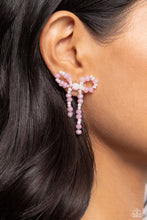 Load image into Gallery viewer, The BOW Must Go On - Pink Post Earrings