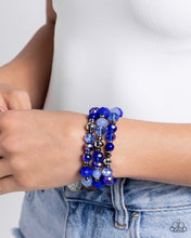 Load image into Gallery viewer, Stack of GLASS - Blue Set of Bracelets
