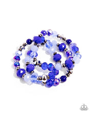 Load image into Gallery viewer, Stack of GLASS - Blue Set of Bracelets