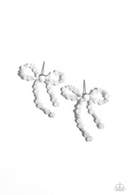 Load image into Gallery viewer, The BOW Must Go On - White Post Earrings