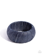 Load image into Gallery viewer, Denim Delight - Blue Bangle Bracelet