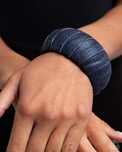 Load image into Gallery viewer, Denim Delight - Blue Bangle Bracelet