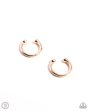 Barbell Beauty - Gold Earrings