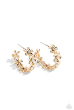 Load image into Gallery viewer, Floral Flamenco - Gold Hoop Earrings