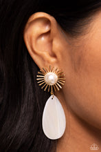 Load image into Gallery viewer, Sunburst Sophistication - Gold Post Earrings