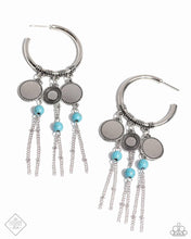 Load image into Gallery viewer, Peppy Pinnacle - Blue Hoop Earrings