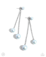 Load image into Gallery viewer, Give Us A PEARL! - Blue Double-Sided Post Earrings