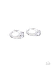 Load image into Gallery viewer, High Nobility - White Hinge Hoop Earrings