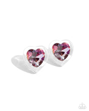 Load image into Gallery viewer, Heart-Pounding Haute - Pink Post Earrings