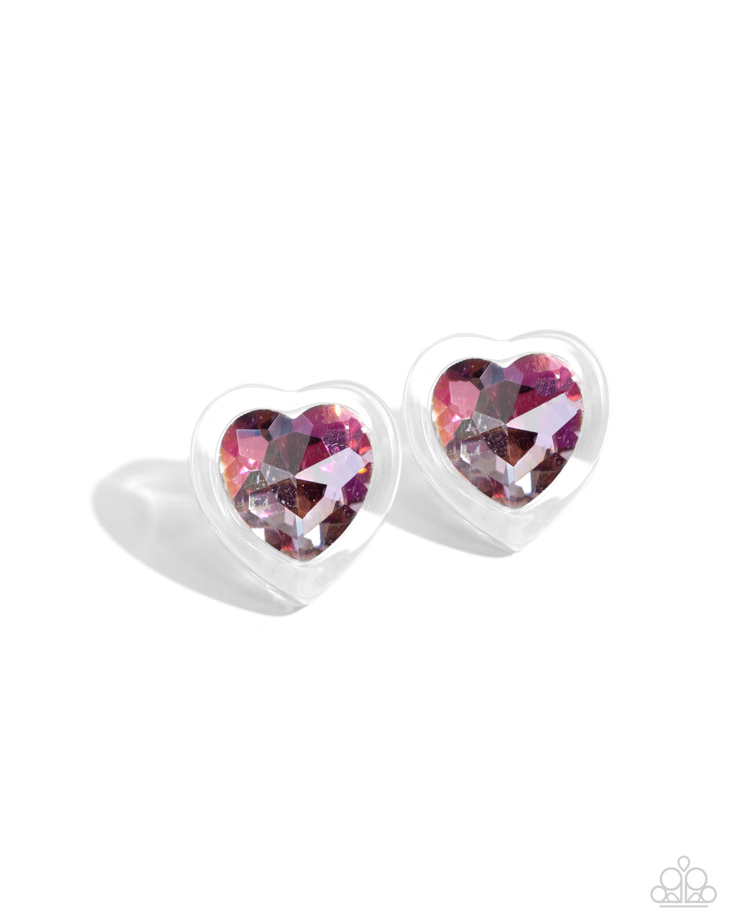 Heart-Pounding Haute - Pink Post Earrings