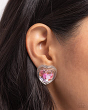Load image into Gallery viewer, Heart-Pounding Haute - Pink Post Earrings