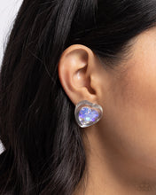 Load image into Gallery viewer, Heart-Pounding Haute - Purple Earrings