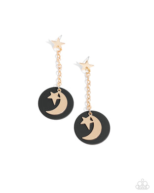 Celestial Change - Gold Post Earrings