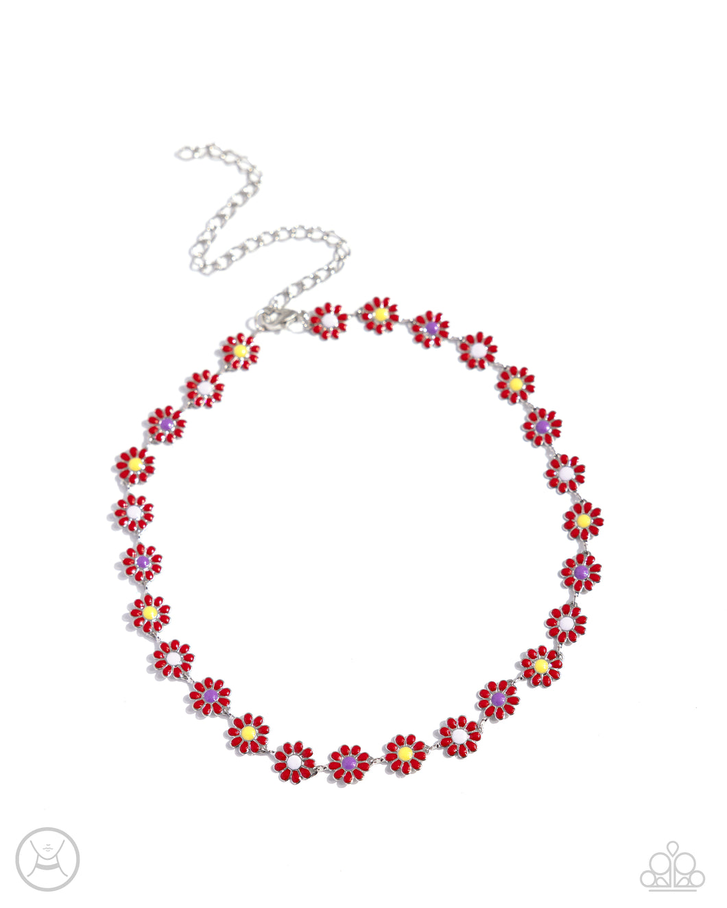Floral Falsetto - Red Choker Necklace